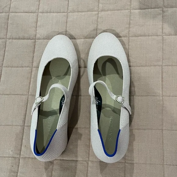 Rothy’s Ballerina Pink Mary Jane Block Heels. SHOES ARE PINK, NOT WHITE! - Picture 4 of 10